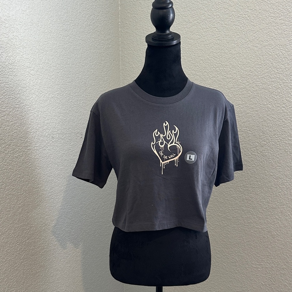 Vans Charcoal Graphic Crop Top - Picture 2 of 6